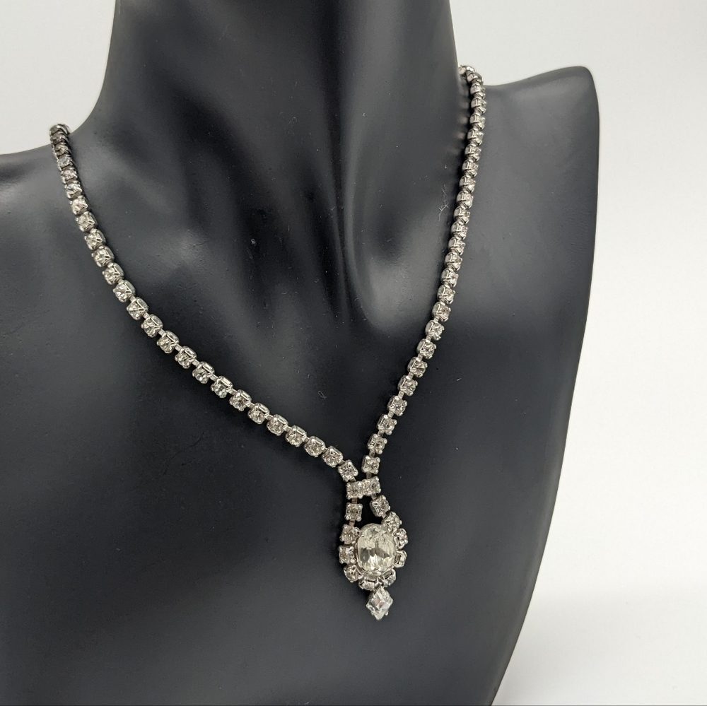 Vintage Brilliant Rhinestone Choker Necklace